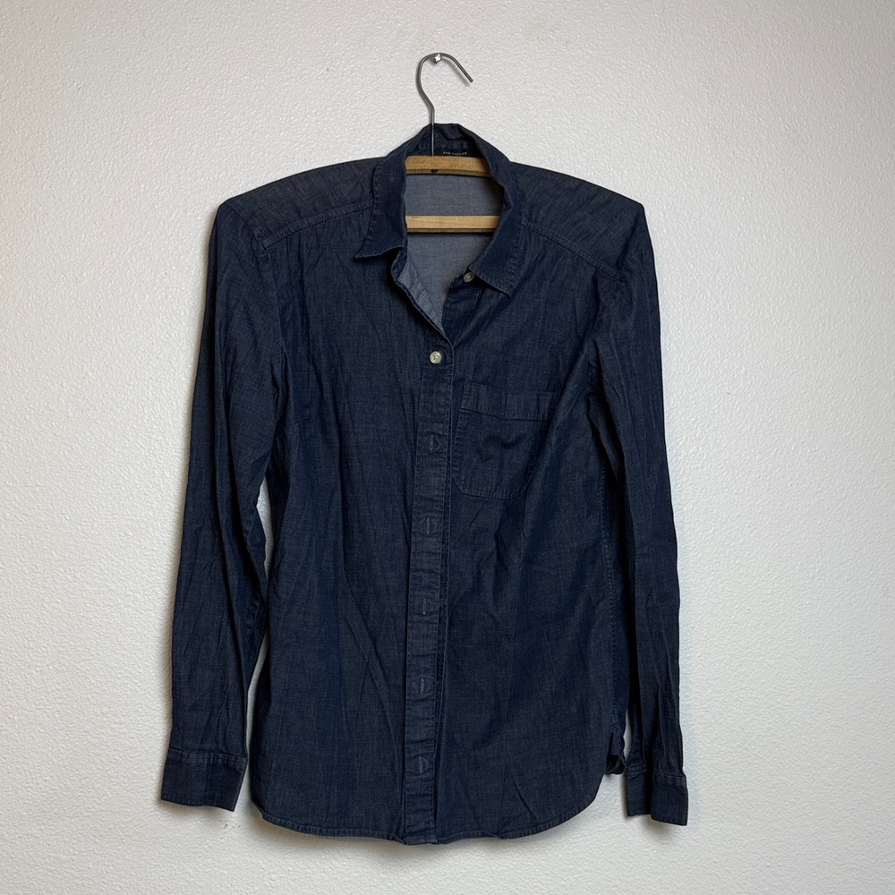 Ann Taylor Men's Dark Blue Casual Shirt